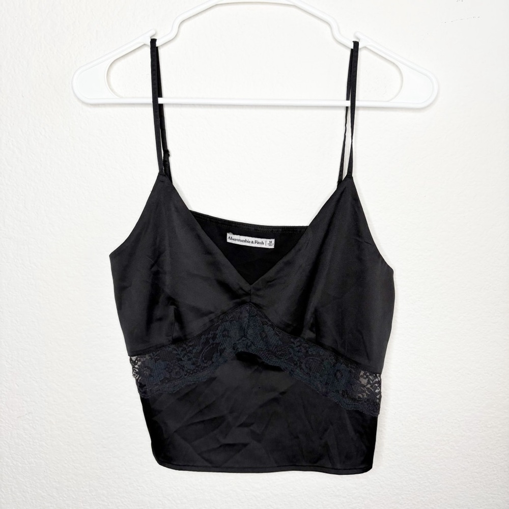 Black Lace Trim Cami Top